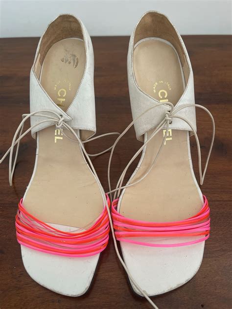 sandali chanel plastica|authentic Chanel sandals.